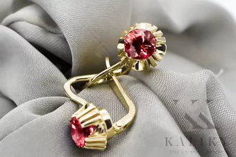  Vintage style Rubín 14k žlté zlato vec027y